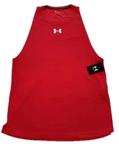Under Armour UA Baseline Cotton Tank Top Gym Shirt Men’s Large 1361901 Red NEW - Picture 1 of 7