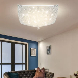 Plafoniera Lampada IN Vetro Lampadario Camera Letto Rotondo 1 Fiamma LED - Foto 1 di 5