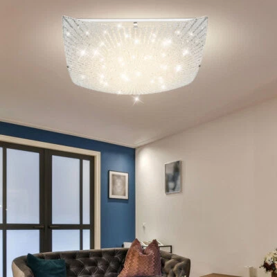 Plafoniera Lampada IN Vetro Lampadario Camera Letto Rotondo 1 Fiamma LED - Immagine 1 di 4
