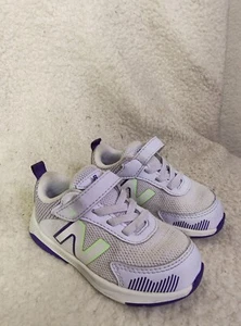 New Balance 545 Baby Sneakers 7 Purple Mesh Lace Up Athletic Running Shoes - Picture 1 of 21