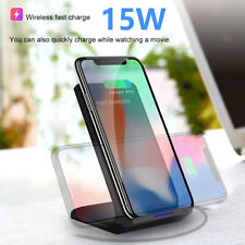 Fast Wireless Charger Charging Dock Stand For Apple iPhone 15 Pro 14 Samsung S24