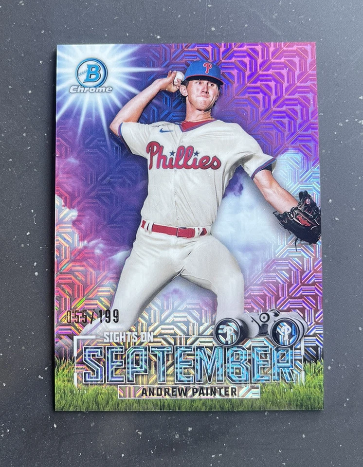 2023 Bowman Chrome Andrew Painter Sights on September Refractor 55/199 #SOS-16 - Image 1 of 2