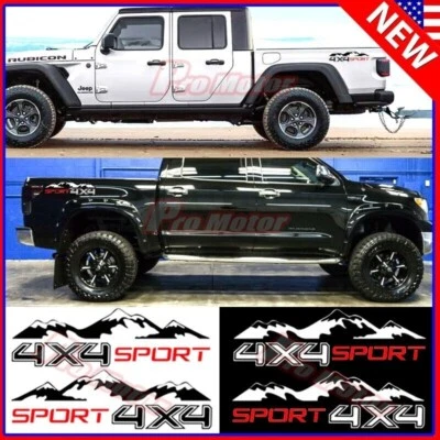 Fit Wrangler Grand Cherokee F150 Sport 4x4 Truck Bed Side Sticker Vinyl Decal P - Image 1 of 4