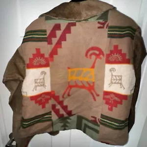 Vintage Handmade Petroglyph Native/Navajo/Aztec Southwest Jacket Custom Boho - Bild 1 von 6
