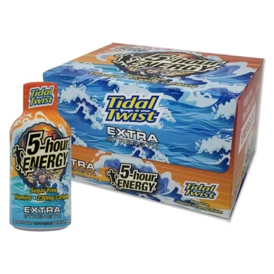 5 Hour Energy Extra Strength Tidal Twist 1,93 oz sin azúcar 12 quilates caducidad: 26/09 Foto 1 de 3