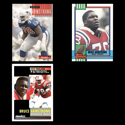 Bruce Armstrong Lot 3 Football Cards 1994 SkyBox Impact New England Patriots Set - Image 1 of 4