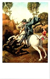 Washington, DC ~ ST GEORGE & DER DRACHE von Raphael National Art Gallery Postkarte - Bild 1 von 2