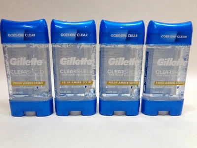 4 Gillette Clearshield Fresh Amber Scent Deodorant 3.8 oz exp 06/2026 - Image 1 of 4