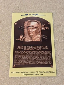Trevor Hoffman signed HOF plaque postcard * Beckett * - Picture 1 of 2