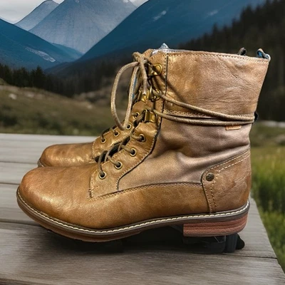 Botas Extreme by Eddie Marc para mujer 11 marrón imitación cuero con cordones cremallera lateral Foto 1 de 4