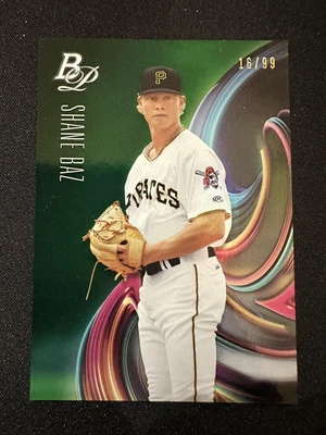 2018 Bowman Platinum #TOP-85 Shane Baz Top Prospects Green /99 Pirates - Image 1 of 2