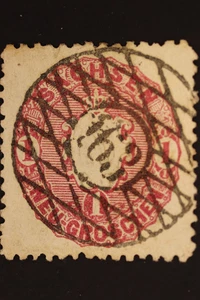 GERMANY SAXONY #17 STAMP SOTN SON NUMERAL # 163 CANCELED CANCEL - Picture 1 of 3