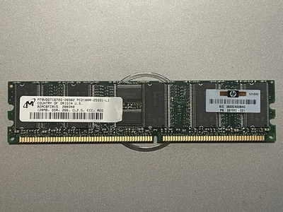 Micron MT9VDDT1672G-265B2 128MB PC2100 266MHz DDR-266 - Image 1 of 2