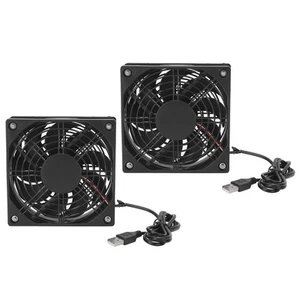 2x Computer Case Fan Ultra Silent Quiet Cooling Fan 5V USB PC Cooler Fan Case FY - Afbeelding 1 van 24