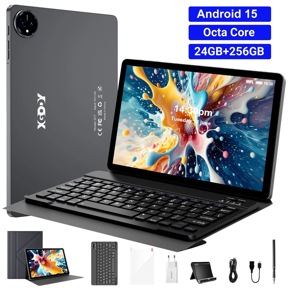 2025 Neuest Tablet Android 16 14 Zoll 24GB RAM+256GB ROM 8000mAh Octa core IPS - Bild 1 von 1