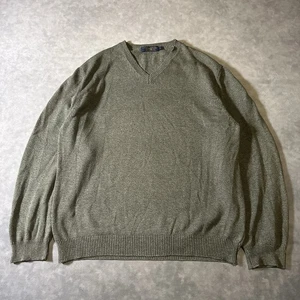 Vintage Brooks Brothers Sweater Herren Large Grün V Neck Pullover Made In USA 90s - Bild 1 von 6