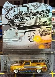 Hot Wheels 2025 Las Vegas Super Convention 83 Chevy Silverado Gold VIP Silver - Picture 1 of 3