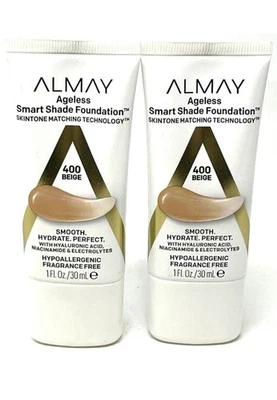 (2) Almay Ageless Smart Shade Foundation New In Packaging 1 fl oz 400 - Beige - Image 1 of 3