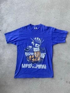 90s Detroit Lions NFL VTG T Shirts L Made In USA Single Stitch  - Picture 1 of 6