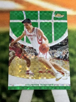 2005 Topps Finest Yao Ming #21 X-fractor Green #51/69 Rockets Mint - Image 1 of 2