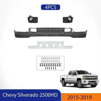 Front Lower Bumper Cover For 2015-2019 Chevy Silverado 2500HD with Skid Plate Foto 1 de 4