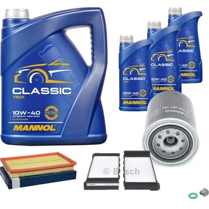 BOSCH Inspección Set 8 L MANNOL Classic 10W-40 Para Nissan Almera I Hatchback - Imagen 1 de 12