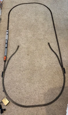 Juego de tren de 5 unidades calibre HO y pista de bucle, incluye Loco y 4 vagones, 2 Pwr TO, usado Foto 1 de 4