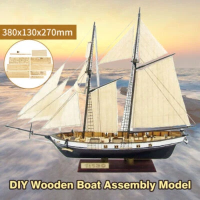 Segelyacht Segelschiff Holzmodell Boot Modell Maritim Dekoration Schiffsmodell - Bild 1 von 4