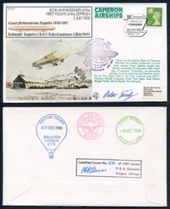 FF18c 80th Ann 1st Flight of the Zeppelin Signed by Oscar Fink (B) - Picture 1 of 1