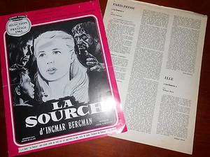 Ingmar Bergman The Source Jungfrukällan 1960 Rare Synopsis - Picture 1 of 4