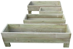 2ft to 6ft Rustic LARGE JUMBO Wooden Planters - Picture 1 of 6