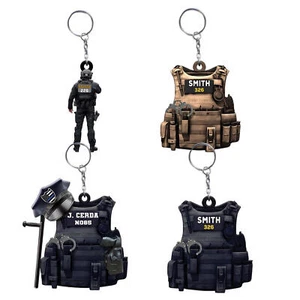 Schlüsselanhänger Polizei kugelsichere Weste - Geschenk für Polizei - Bild 1 von 16