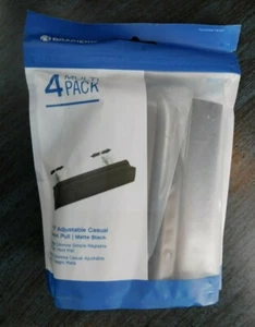NIP, Pack of 4, Brainerd, 4.5" Adjustable Casual Column Pull in Matte Black - Picture 1 of 12