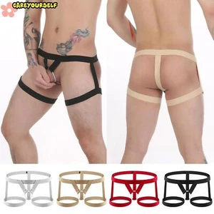 Men Jockstrap Sexy Silicone Ring Underwear Strap T-back Thong G-Strings - Bild 1 von 18