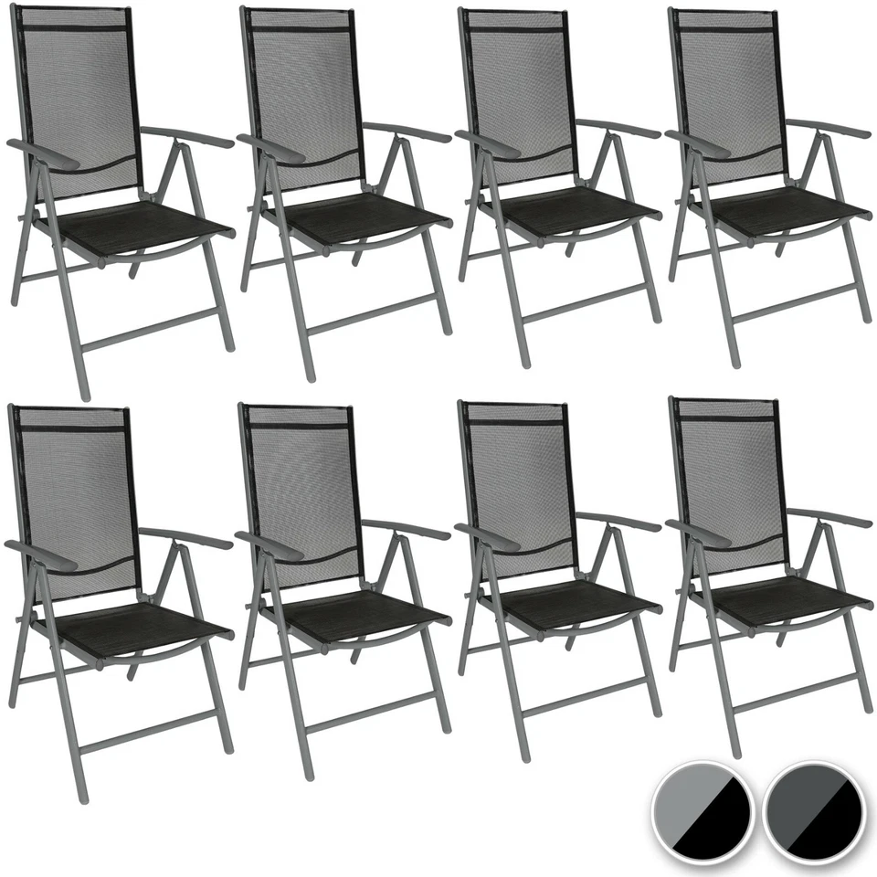 Set Alu Gartenstuhl Klappstuhl Campingstuhl Aluminium Hochlehner Garten klappbar - Bild 1 von 1