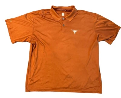Antigua Men's Polo Golf Shirt Texas Longhorns XL X-Large Burnt Orange - Image 1 of 4