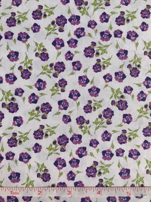 Rose and Hubble - Purple Pansies Quilt Fabric - Fat Quarter - Image 1 of 3