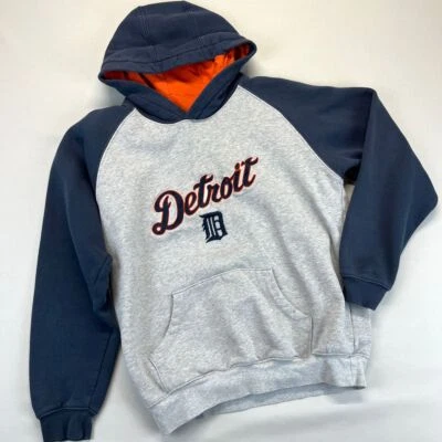 Majestic Detroit Tigers MLB бейсбол реглан толстовка с капюшоном молодежи 14/16 L/XL - Изображение 1 из 4