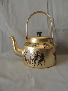 Greek bronze tea pot decorated with ancient representantions - Picture 1 of 13