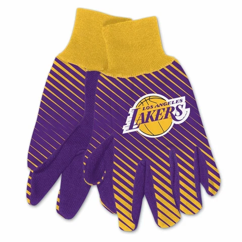 LOS ANGELES LAKERS ~ (1) Pair Men's Sport NBA Utility Work Gloves ~ New! Cover