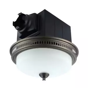 Ceiling Bathroom Exhaust Fan, 110 CFM, LED Light, Oil Rubbed Bronze - Picture 1 of 9