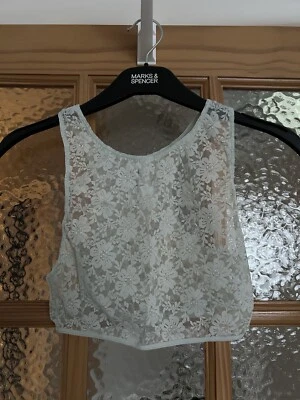 Ladies Lace Crop Top Size 8 - Image 1 of 4