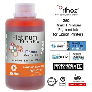 Rihac 250ml Orange Pigment Ink for Epson 4900 7900 9900 T596A T636A cartridge - Picture 1 of 2