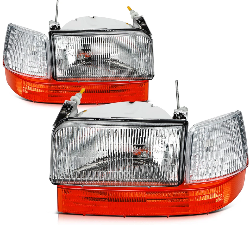 Par de montaje de faros halógenos para Ford F-Super Duty 1992 1993 1994 1995-1997 Foto 1 de 4