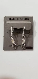 SILVER LUXURIES WOMEN'S EARRINGS BRIDAL NWT MSRP: $50 - Picture 1 of 2