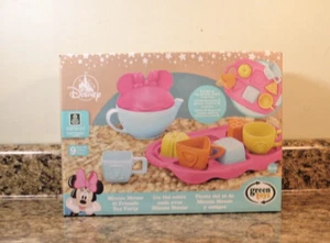 Disney Store Minnie Mouse & Friends Tea Party Set 9 Pieces Green Toys NEW - Picture 1 of 5