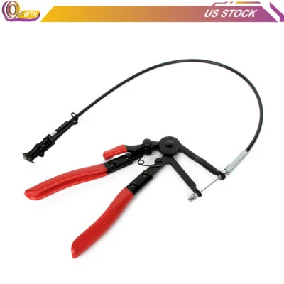 24''CABLE WIRE HOSE CLAMP PLIERS CAR REPAIRS REMOVING TOOLS LONG REACH FLEXIBLE - Image 1 of 4