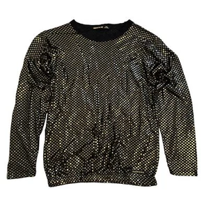 NWOT Finger In The Nose Gold Checkers Long Sleeve Top Girls 10-11 - Picture 1 of 6