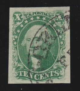 US 1851 15 10c Washington Tipo III Usado con Certificado PSE '95' XF-SUP SMQ $650 - Imagen 1 de 3