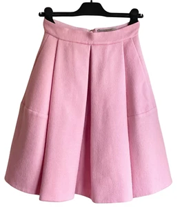 Ermanno Scervino -Mini Skirt- Pink Wool Silk Flared - XS /IT40/ UK8 - RPR £936 - Picture 1 of 3